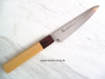 AOKI Sakai Takayuki VG10 Suminagashi Tsuchime Wa Petty, 15 cm Klingenlänge, rostfrei, Griff jap. Zelkove